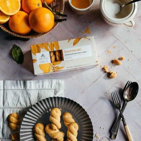 Mini Koulouraki Orange - Biscuits au Beurre Grecs Faits à la Main