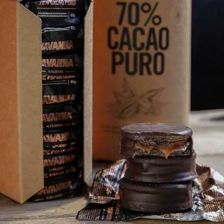 Havanna Alfajores 70% Cacao Pure, Dulce De Leche - 4 unités