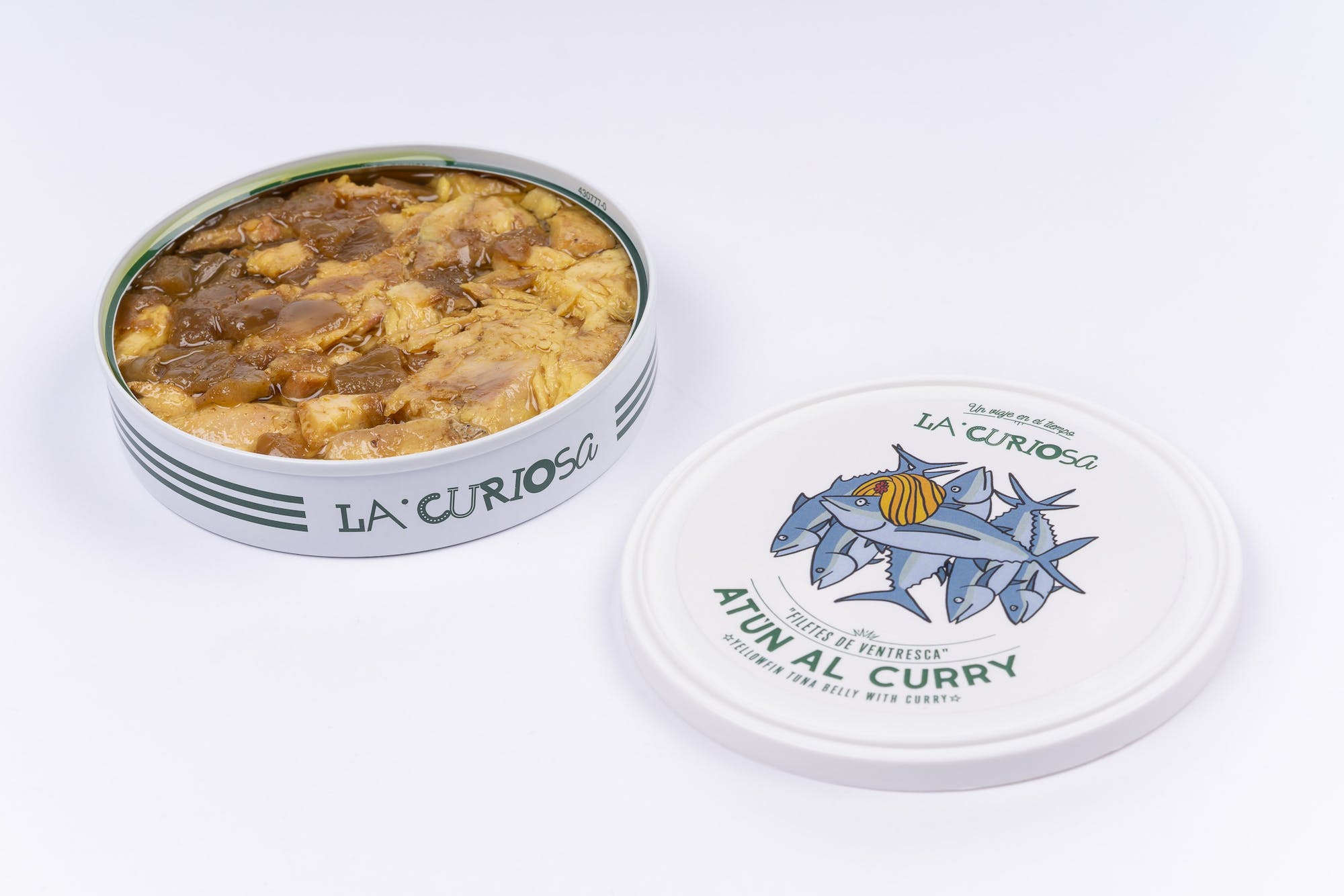 ventreches de thon au curry vert