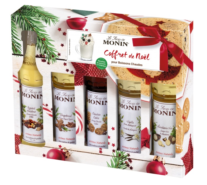 coffret de sirop pour boissons chaudes de noel