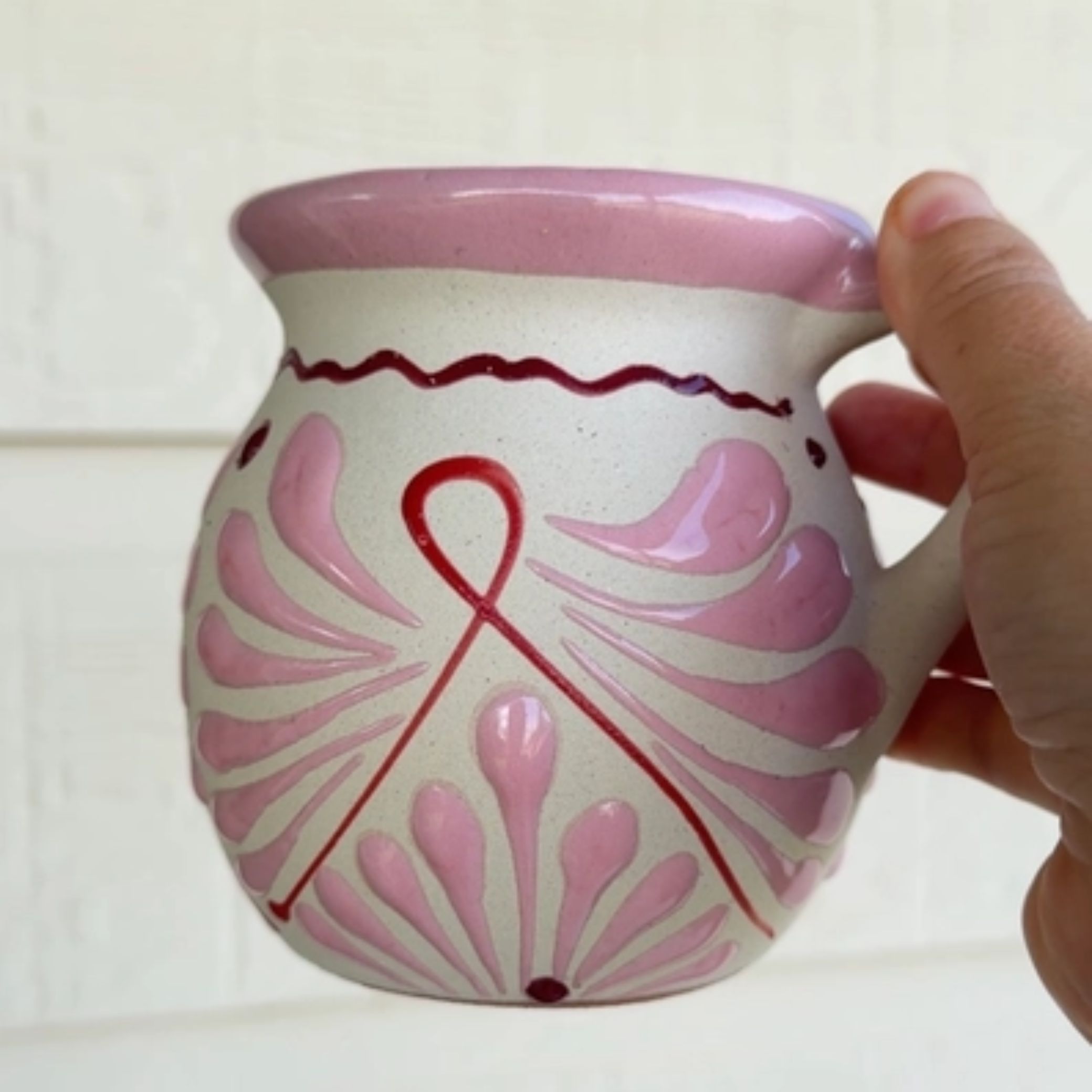 Mug Mexicain Fait Main Rose – Cadeau Authentique et Unique