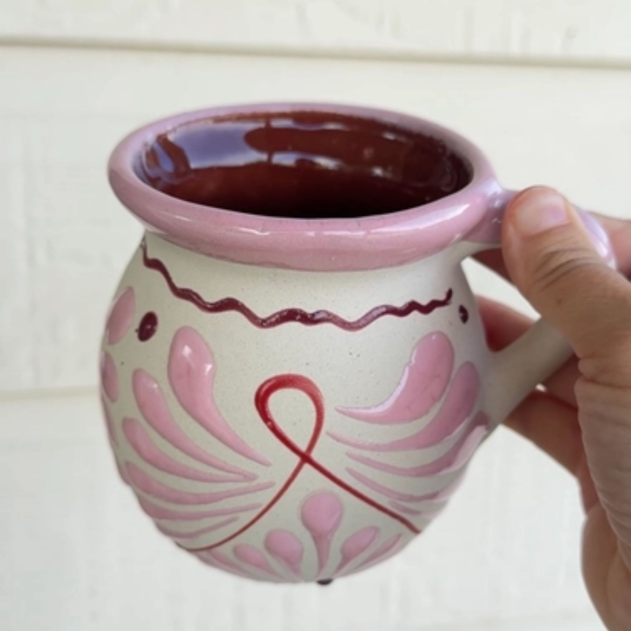 Mug Mexicain Fait Main Rose – Cadeau Authentique et Unique