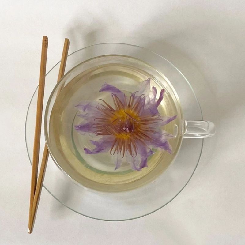thé a la fleur de lotus bleu